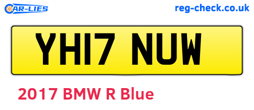 YH17NUW are the vehicle registration plates.