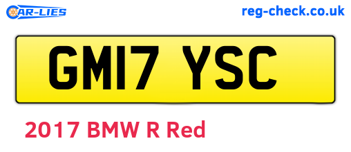 GM17YSC are the vehicle registration plates.