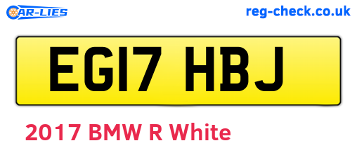 EG17HBJ are the vehicle registration plates.