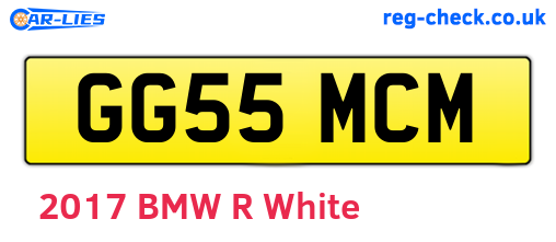 GG55MCM are the vehicle registration plates.