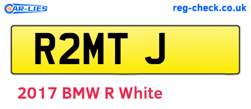 R2MTJ are the vehicle registration plates.