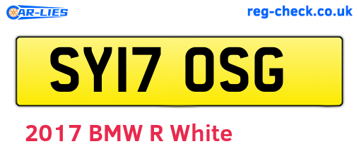 SY17OSG are the vehicle registration plates.