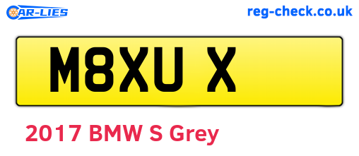 M8XUX are the vehicle registration plates.