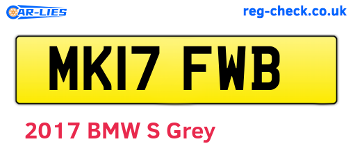 MK17FWB are the vehicle registration plates.