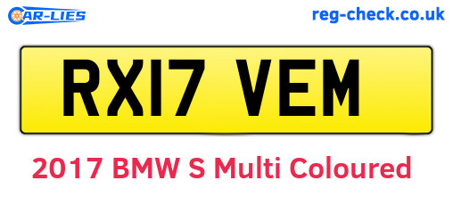 RX17VEM are the vehicle registration plates.