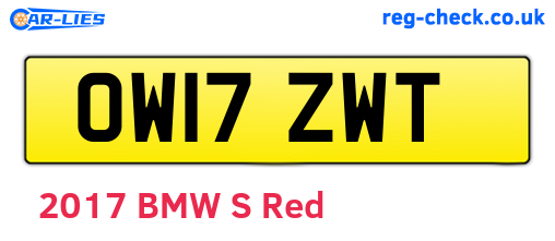 OW17ZWT are the vehicle registration plates.