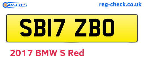 SB17ZBO are the vehicle registration plates.