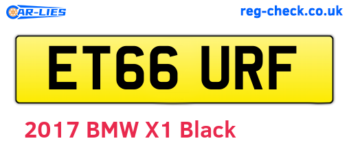 ET66URF are the vehicle registration plates.
