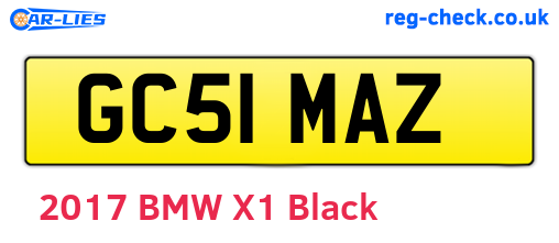 GC51MAZ are the vehicle registration plates.