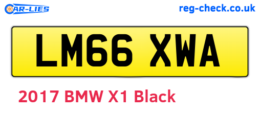 LM66XWA are the vehicle registration plates.