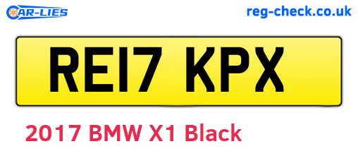 RE17KPX are the vehicle registration plates.