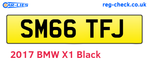 SM66TFJ are the vehicle registration plates.
