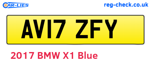 AV17ZFY are the vehicle registration plates.