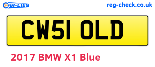 CW51OLD are the vehicle registration plates.