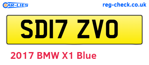 SD17ZVO are the vehicle registration plates.