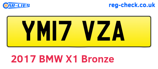 YM17VZA are the vehicle registration plates.