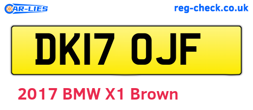 DK17OJF are the vehicle registration plates.