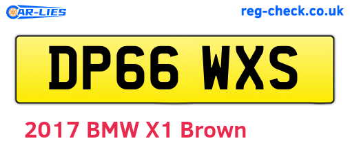 DP66WXS are the vehicle registration plates.