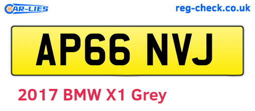 AP66NVJ are the vehicle registration plates.