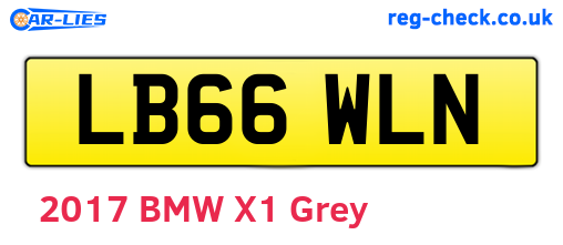LB66WLN are the vehicle registration plates.
