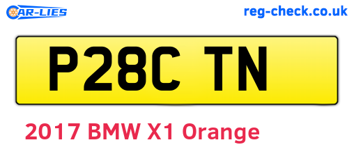 P28CTN are the vehicle registration plates.