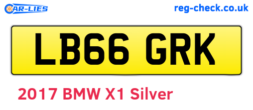 LB66GRK are the vehicle registration plates.