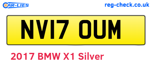 NV17OUM are the vehicle registration plates.