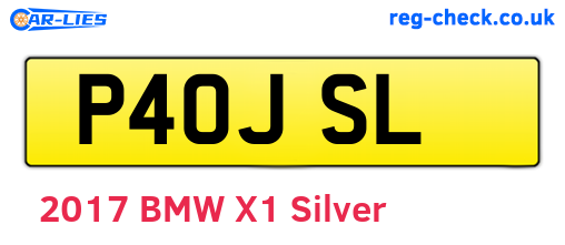 P40JSL are the vehicle registration plates.