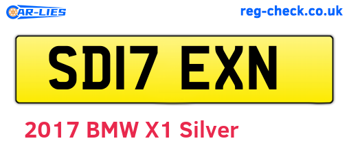 SD17EXN are the vehicle registration plates.