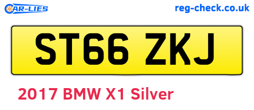 ST66ZKJ are the vehicle registration plates.
