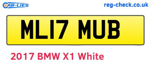 ML17MUB are the vehicle registration plates.