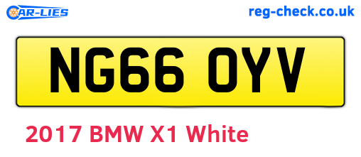 NG66OYV are the vehicle registration plates.