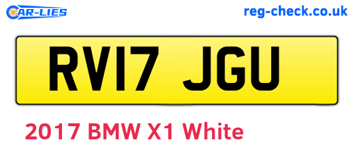 RV17JGU are the vehicle registration plates.