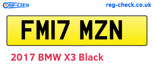 FM17MZN are the vehicle registration plates.