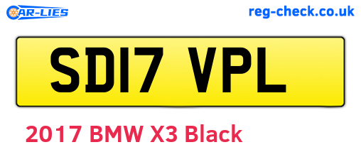 SD17VPL are the vehicle registration plates.