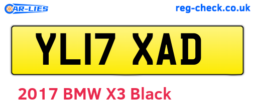YL17XAD are the vehicle registration plates.