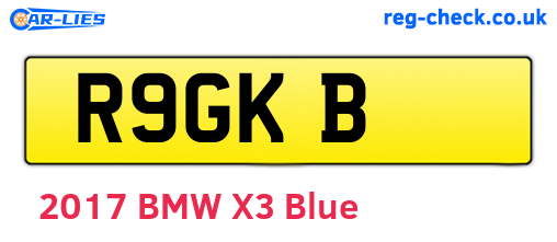 R9GKB are the vehicle registration plates.