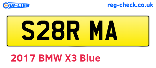 S28RMA are the vehicle registration plates.