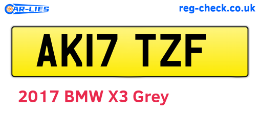 AK17TZF are the vehicle registration plates.