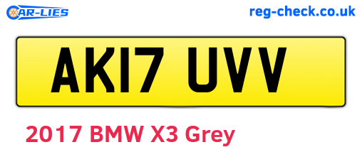 AK17UVV are the vehicle registration plates.
