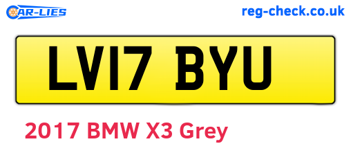 LV17BYU are the vehicle registration plates.