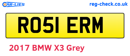 RO51ERM are the vehicle registration plates.