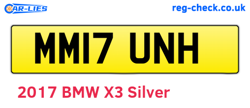 MM17UNH are the vehicle registration plates.
