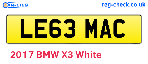 LE63MAC are the vehicle registration plates.