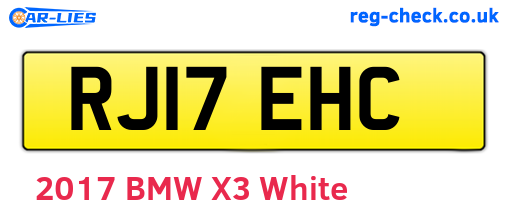 RJ17EHC are the vehicle registration plates.
