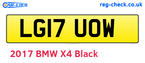 LG17UOW are the vehicle registration plates.