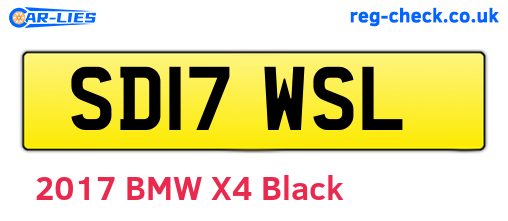 SD17WSL are the vehicle registration plates.