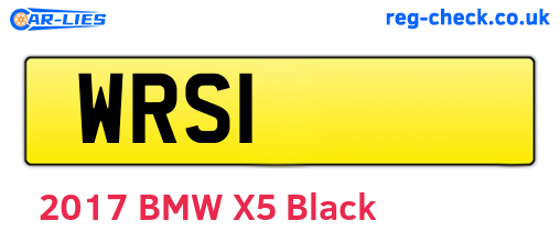 WRS1 are the vehicle registration plates.