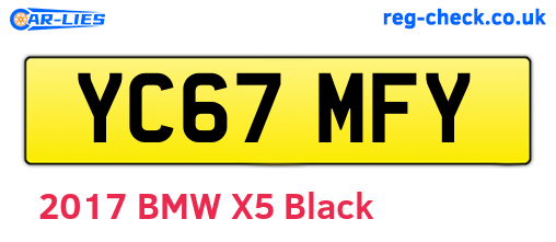 YC67MFY are the vehicle registration plates.