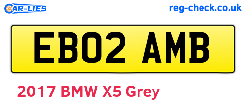 EB02AMB are the vehicle registration plates.
